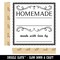 Filigree Homemade Made With Love By Fill In Jam Jelly Jar Square Rubber Stamp for Stamping Crafting